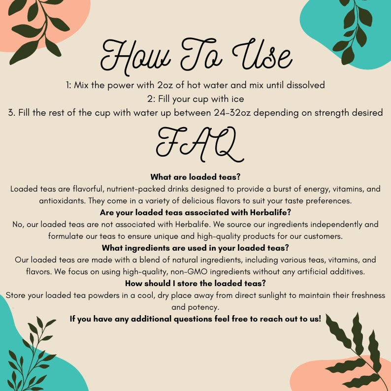 10-Pack Loaded Tea – Custom Flavors | Sugar-Free Energy Boost