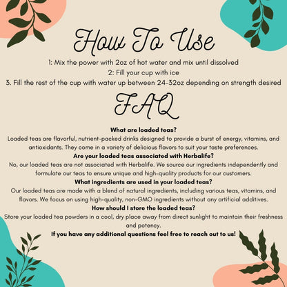 10-Pack Loaded Tea – Custom Flavors | Sugar-Free Energy Boost