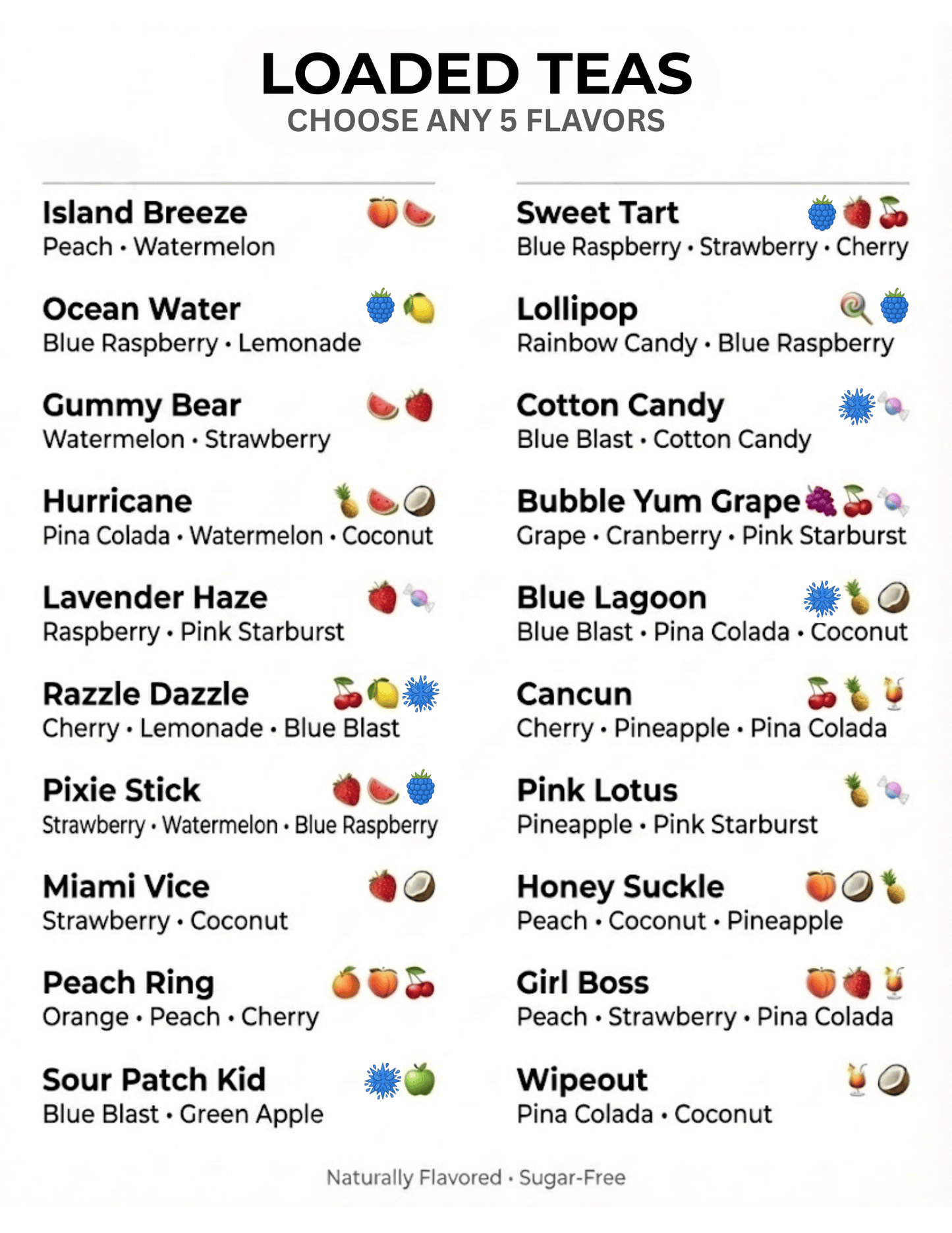 5-Pack Sugar-Free Loaded Tea Powder – Energy Drink Mix (Custom Flavors)