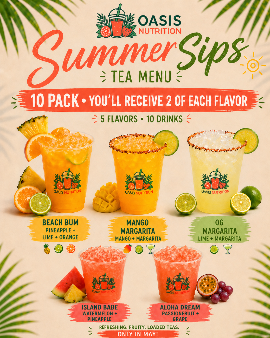 Summer Loaded Tea 10 Pack | Sugar-Free Drink Mix
