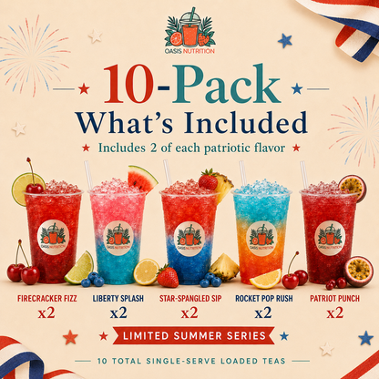 Red, White & Oasis Patriotic Loaded Tea 10-Pack